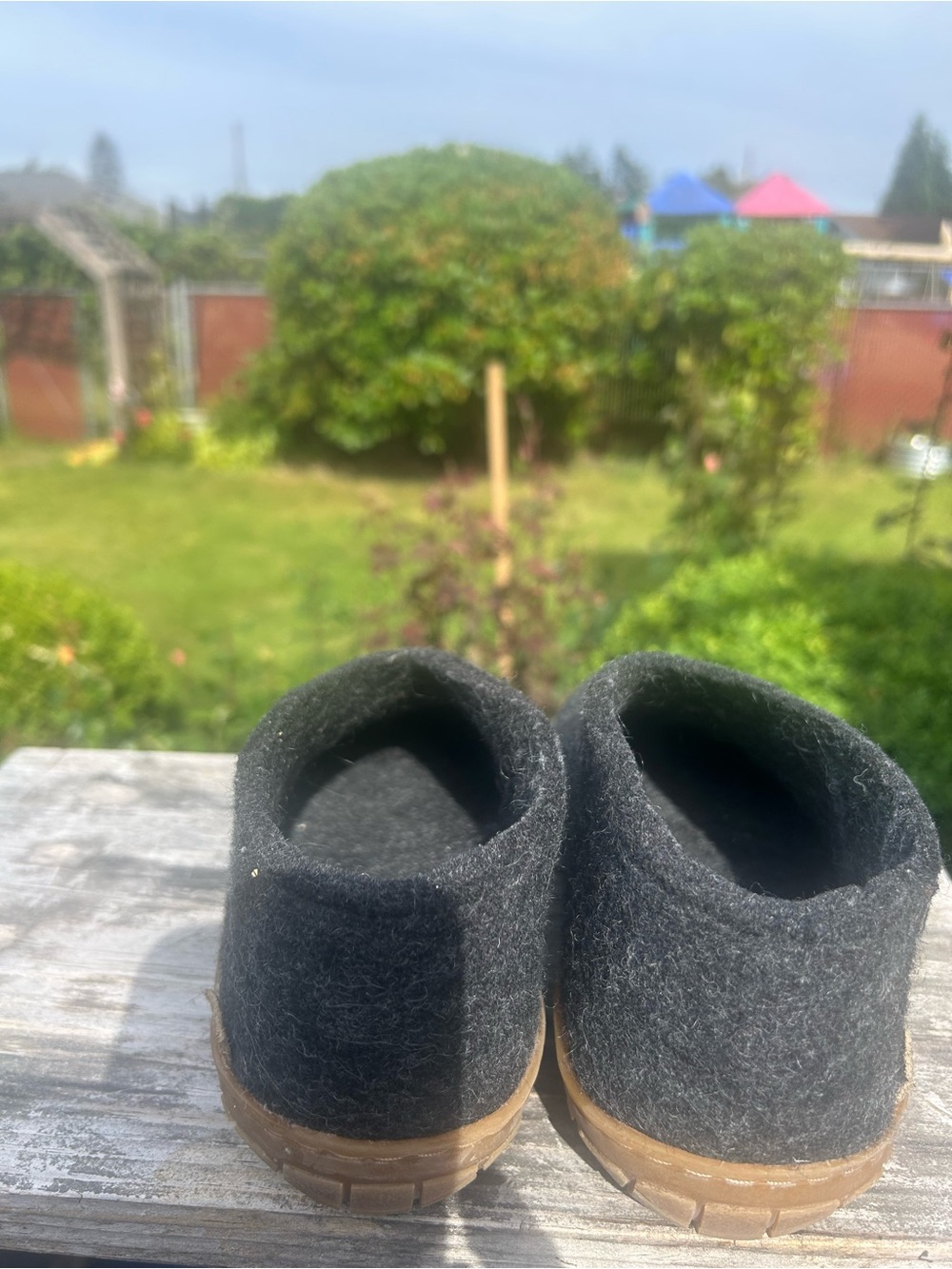 Glerups Women’s Black Slip On Wool Slipper With Honey Rubber Bottom Sz 38/7.5US - Picture 5 of 14
